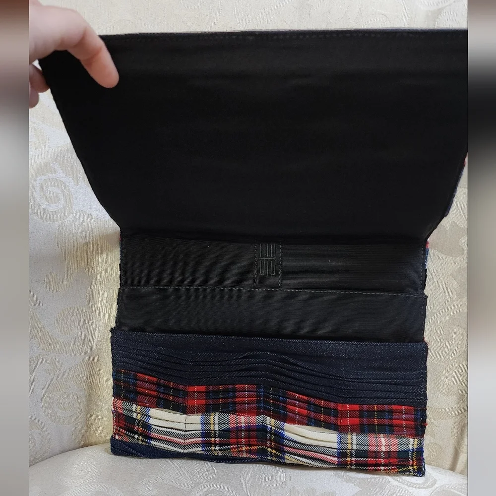 SANAY1313 Mattia Embroidered Tartan Clutch – Made in Italy – NWT $836 Retail